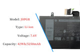 J0PGR Laptop Battery for Dell Latitude 12 5285 5290 2-in-1 T17G T17G001 T17G002 Series JOPGR 0J0PGR 1WND8 X16TW 0X16TW RDYCT 0RDYCT 0FTH6F FTH6F 0FTG78 FTG78 0R9XM9 R9XM9 7.6V 42Wh Laptop Batteries JS Bazar