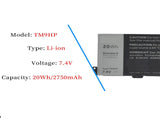 TM9HP Original Dell Laptop Battery for Dell Latitude 13 7350 Latitude 13 7350 Keyboard Dock FRVYX 0FRVYX 8K1VJ 08K1VJ J84W0 0J84W0 R89JJ 0R89JJ 7.4V 20Wh Laptop Batteries JS Bazar
