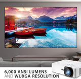 ViewSonic LS920WU Projector, 6000 ANSI Lumens, 30" to 300" Display Size, 1.6x Optical Zoom, 16ms Input Lag, 2x HDMI Projectors JS Bazar