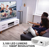 ViewSonic X1 3100-Lumen Full HD DLP Smart Home Theater Projector, 60 to 150" Display Size, 1.3x Optical Zoom, Wi-Fi & BT Connect Projectors JS Bazar