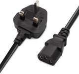Computer Printer and LCD Monitor and TV UK 3 pin power plug High Quality Power Cable with Protection Fuse 1.5m power cord JS Bazar