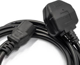 Computer Printer and LCD Monitor and TV UK 3 pin power plug High Quality Power Cable with Protection Fuse 1.5m power cord JS Bazar
