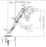 economical stylish single monitor gas spring arm | 91-ldt25c012 Desktop Mount JS Bazar