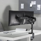 Dual Monitors Aluminum Gas Spring Monitor Arm | LDT47-C024 Desktop Mount JS Bazar