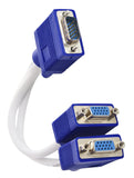 503-74 VGA Y-splitter 1 to 2, Passive - White & Blue VGA Splitters & Switches JS Bazar
