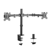Dual Monitor Arm Economical Double Joint Articulating Steel | ldt12-c024n TV & Monitor Mounts JS Bazar
