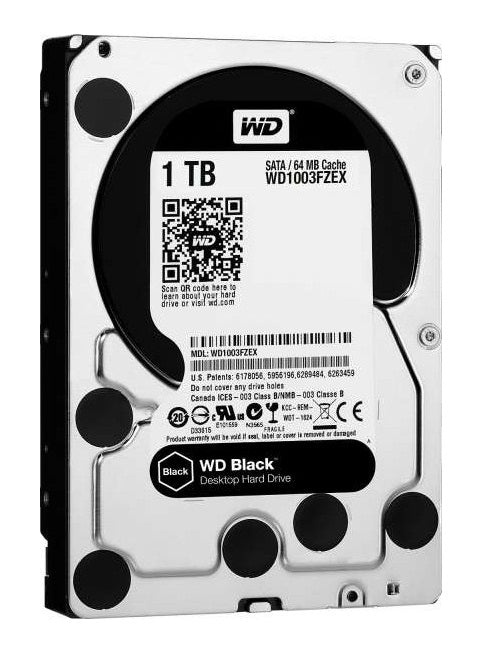 WD 1TB Black Performance Desktop Hard Disk Drive 7200 RPM SATA