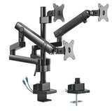 tripod-aluminum pole-mounted spring-assisted monitor arm with usb ports | ldt20-c036up Desktop Mount JS Bazar