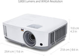 Viewsonic Business Projector, 3,800 Lumens WXGA, 22,000:1 contrast ratio : PA503W Projectors JS Bazar
