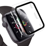 Apple Watch Case with Screen Protector, Clear Hard PC Bumper Case + 9H Bulletproof Tempered Glass JS Bazar