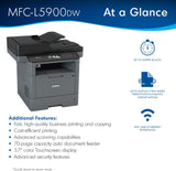 Brother MFC-L5900DW All In One Office Laser Monochrome Printer Printer JS Bazar