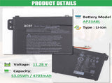 AP23A8L Original Laptop Battery for Aspire Go 15 AG15-31P Aspire 3 A315-24P A317-55P Extensa 15 EX215-23 Series Notebook 11.28V 53.05Wh 4703mAh Laptop Battery JS Bazar