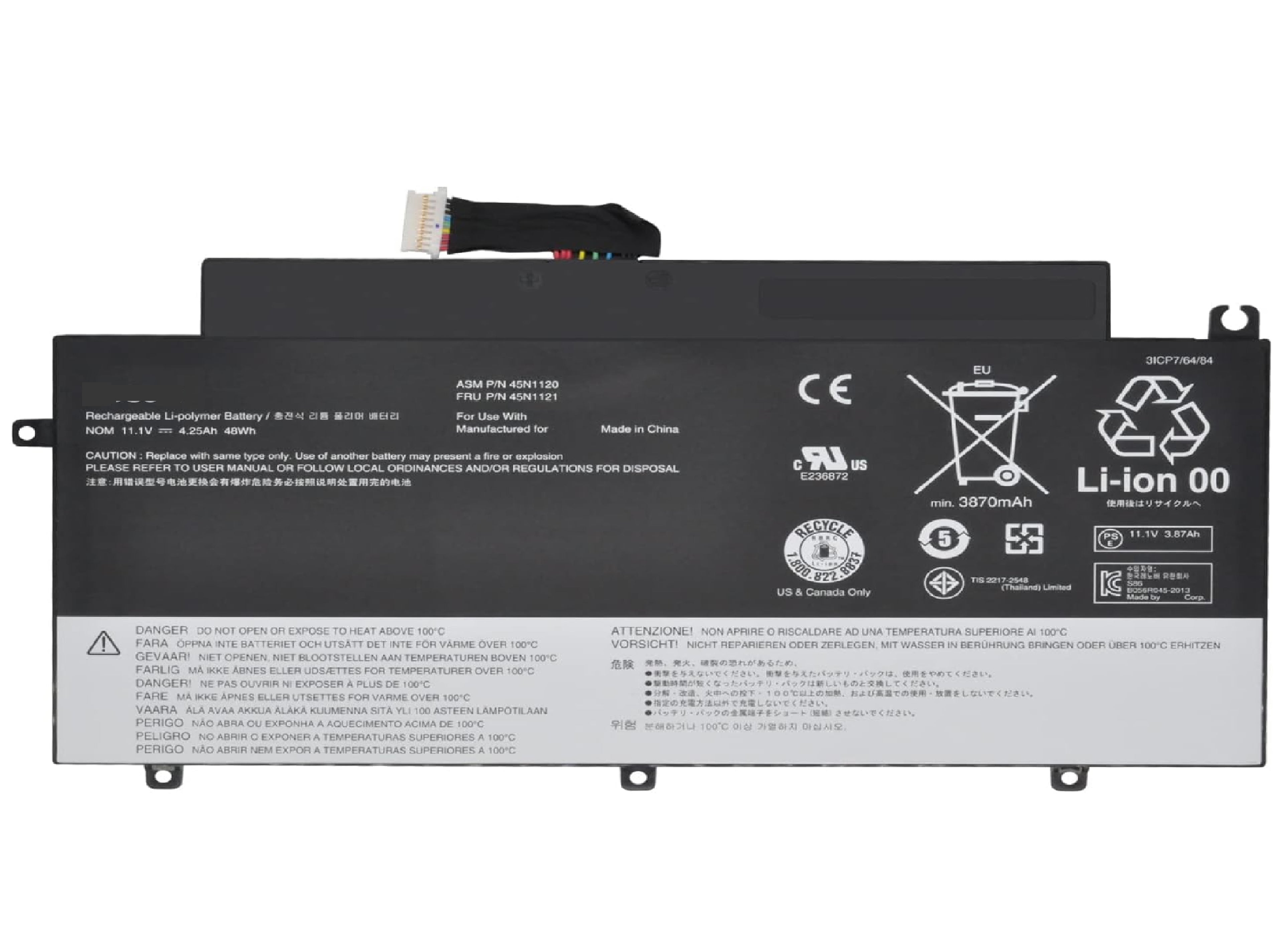 45N1120 45N1121 45N1122 45N1123 Laptop Battery for Lenovo ThinkPad T431s 20AC001AUS 20AA000BUS Series 11.1V 48Wh Laptop Batteries JS Bazar