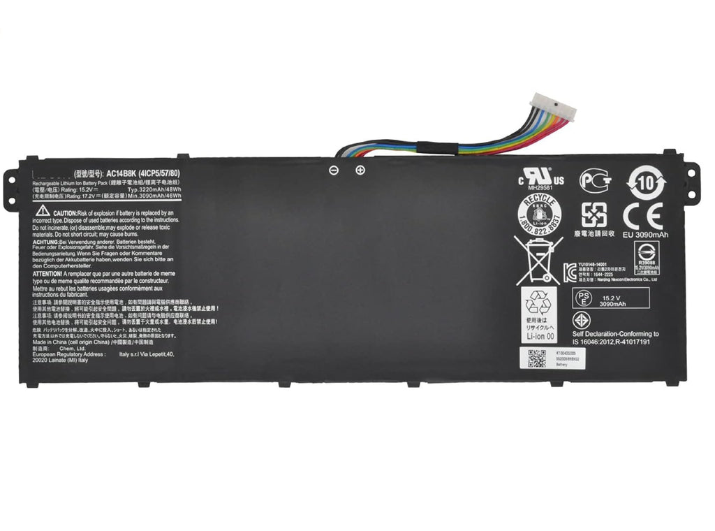 AC14B8K AC14B3K Acer Laptop Battery for Acer Aspire R3-131T R5-471T R5-571T R7-371T Chromebook CB3-111 CB3-511 CB3-531 CB5-571 Swift 3 SF314-51 SF314-52 Nitro 5 AN515-51 AN515-52 AN515-53 Series 15.2V 48Wh Laptop Batteries JS Bazar