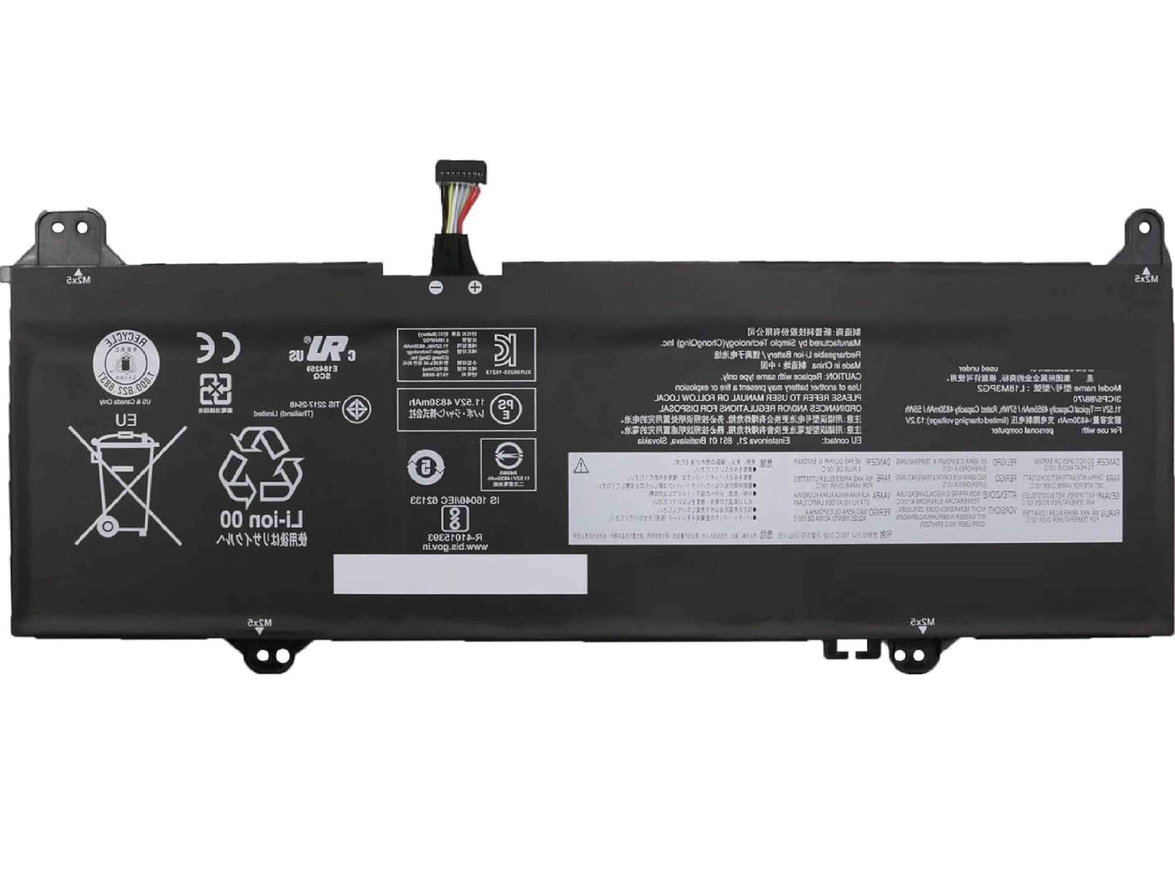 L18M3PG2 L18D3PG2 Laptop Battery 57Wh 4955mAh 3-Cell 11.52V Compatible with Lenovo 14e Chromebook/Chromebook S345-14AST Series L18L3PG2 Laptop Batteries JS Bazar
