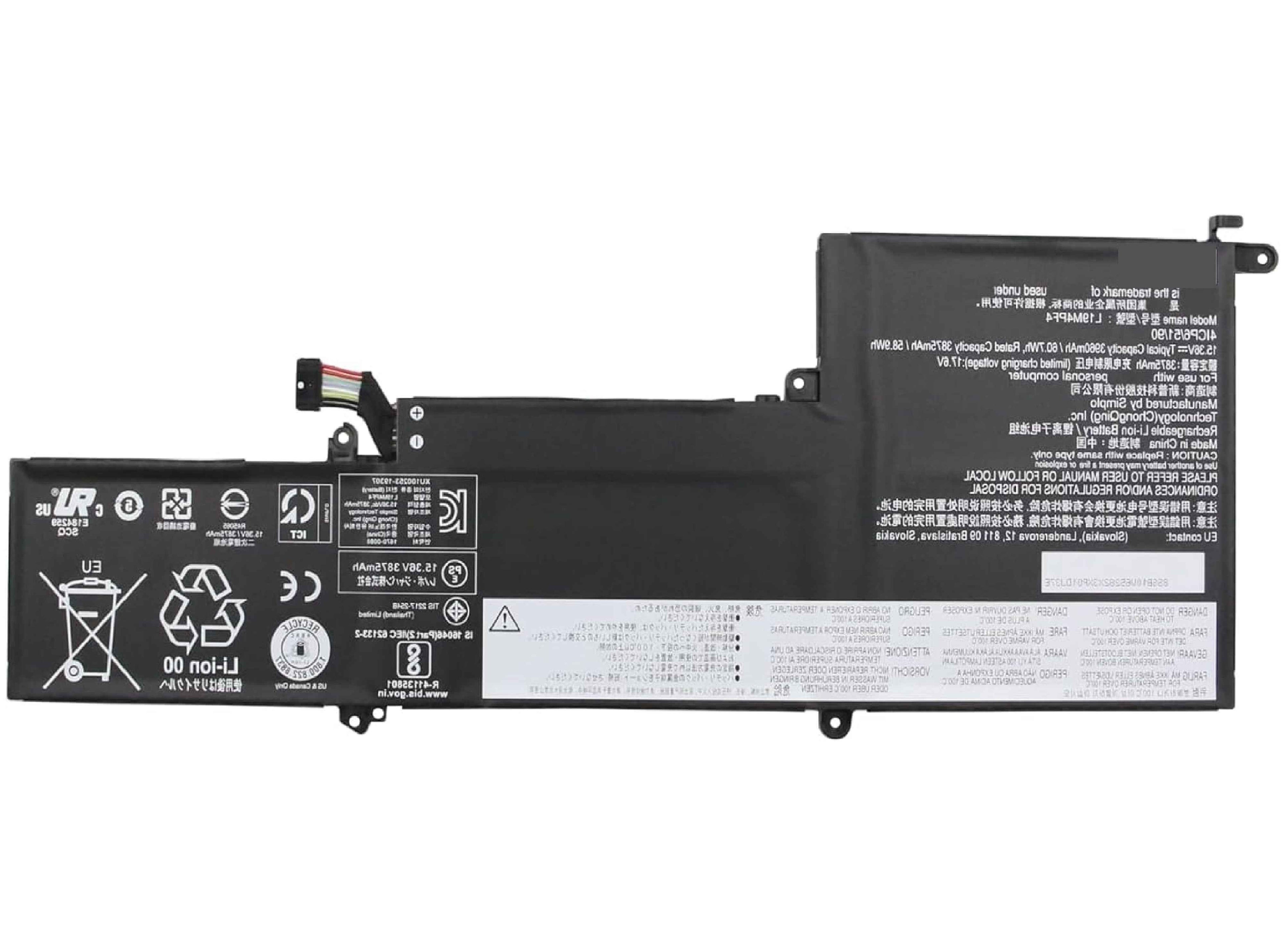 L19M4PF4 Laptop Battery 60.7Wh 4-Cell Compatible with Lenovo ideapad Yoga Slim 7-14IIL05 7-14ARE05 7-14ITL05 / ideapad Slim 7-14IIL05 7-14ARE05 7-14ITL05 Series L19D4PF4 L19C4PF4 Laptop Batteries JS Bazar