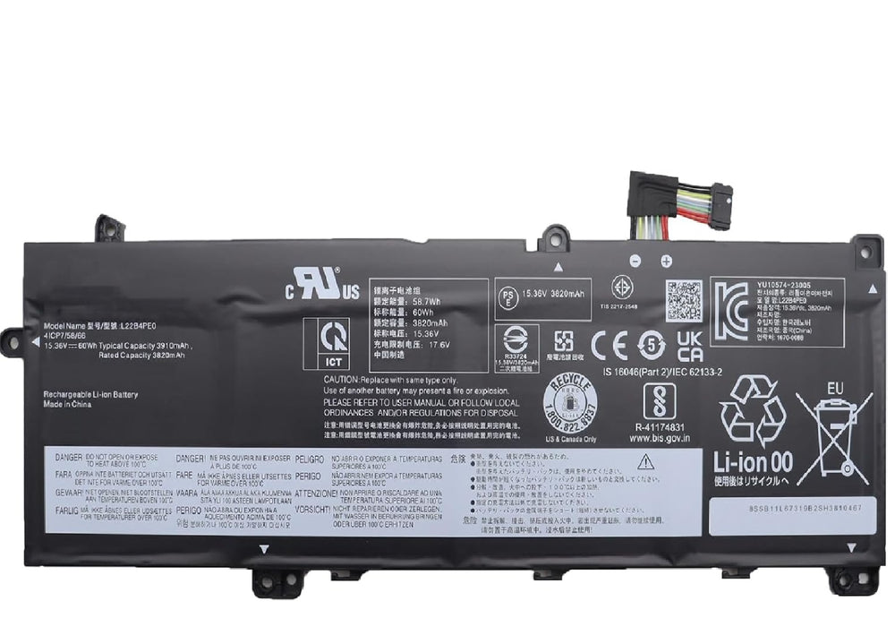 L22B4PE0 Laptop Battery Replacement for Lenovo ThinkBook 14 G6 ABP IRL K14 G2 IRU Series SB11L67319 5B11L67335 SB11N47475 5B11N47446 L22M4PE0 SB11L67315 5B11L67337 L22D4PE0 15.36V 60Wh Laptop Batteries JS Bazar