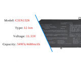 C31N1528 Asus Laptop Battery for Asus ZenBook Flip UX360 UX360C UX360CA UX360UA UX360CA-C4008T C4028T C4041T FC060T UBM1T UX360UA-1A 1B 1C Series 3ICP3/96/103 0B200-02080100 0B200-00730200 11.55V 54Wh Laptop Batteries JS Bazar