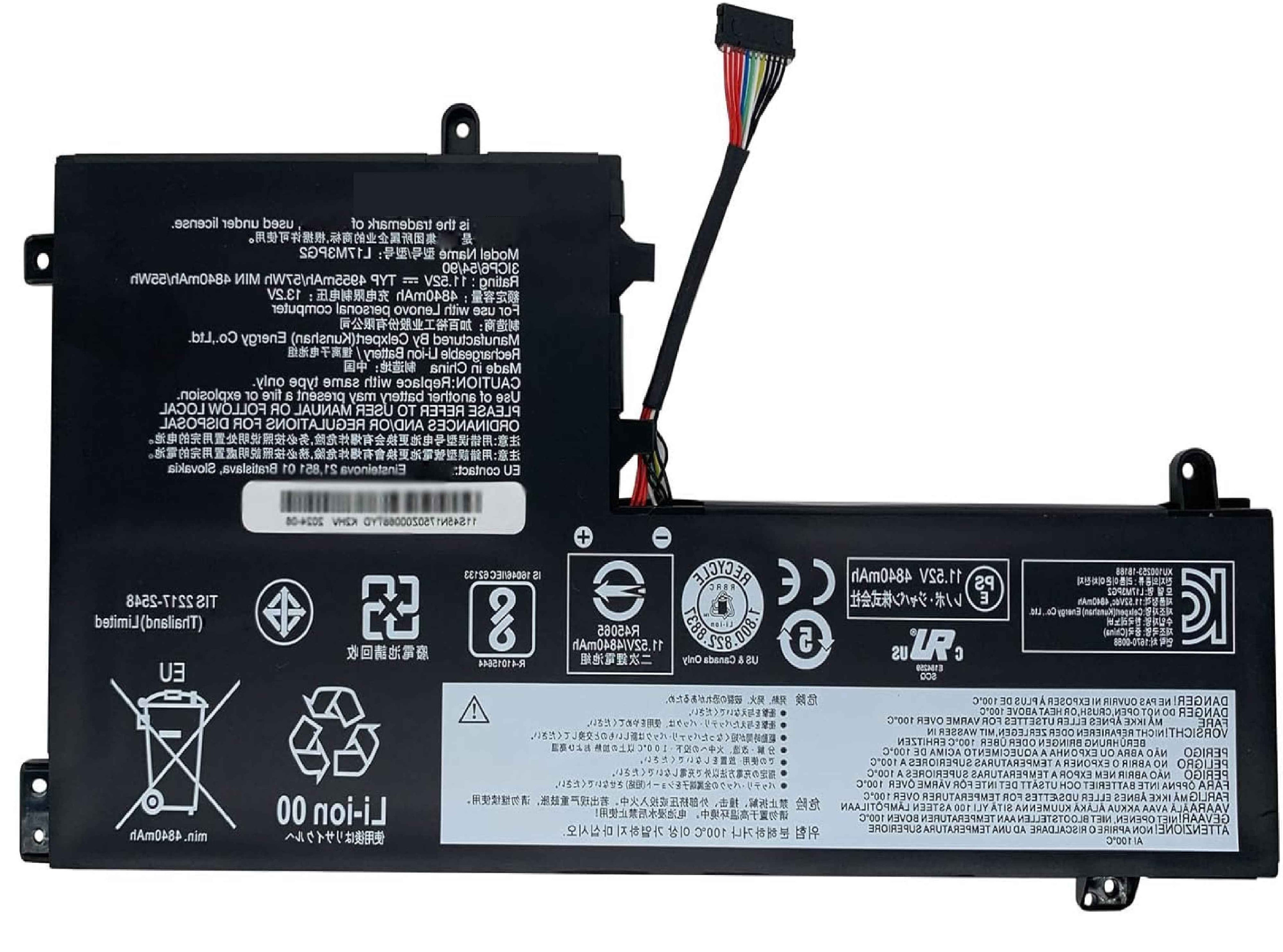 L17M3PG2 Laptop Battery 57Wh 4955mAh 11.52V Compatible with Lenovo Legion Y7000-2019 Y545 Y540-15IRH Y530-15ICH-1060 Series L17C3PG2 5B10T31045 5B10W69457 5B10W67279 5B10Q88559 Laptop Batteries JS Bazar
