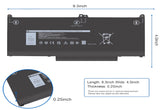 MXV9V Laptop Battery Replacement for Dell Latitude 7400 7300 E7400 E7300, Latitude 5300 5310 2-in-1, for Inspiron 7300 7306 2-in-1 Black Series P96G P97G P99G P100G 5VC2M 829MX 05VC2M 0829MX 60Wh Laptop Batteries JS Bazar