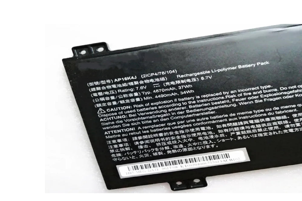 AP16K4J AP16K5J Laptop Battery for Acer Chromebook Spin 11 R751T R751TN CP511-1HN R751T-C0QV R751T-C15C R751T-C32Z R751T-C4X0 R751TN-C0CG R751TN-C0Q R751TN-C0QV R751TN-C15Q 0B200-00840100 KT00205003 Laptop Batteries JS Bazar