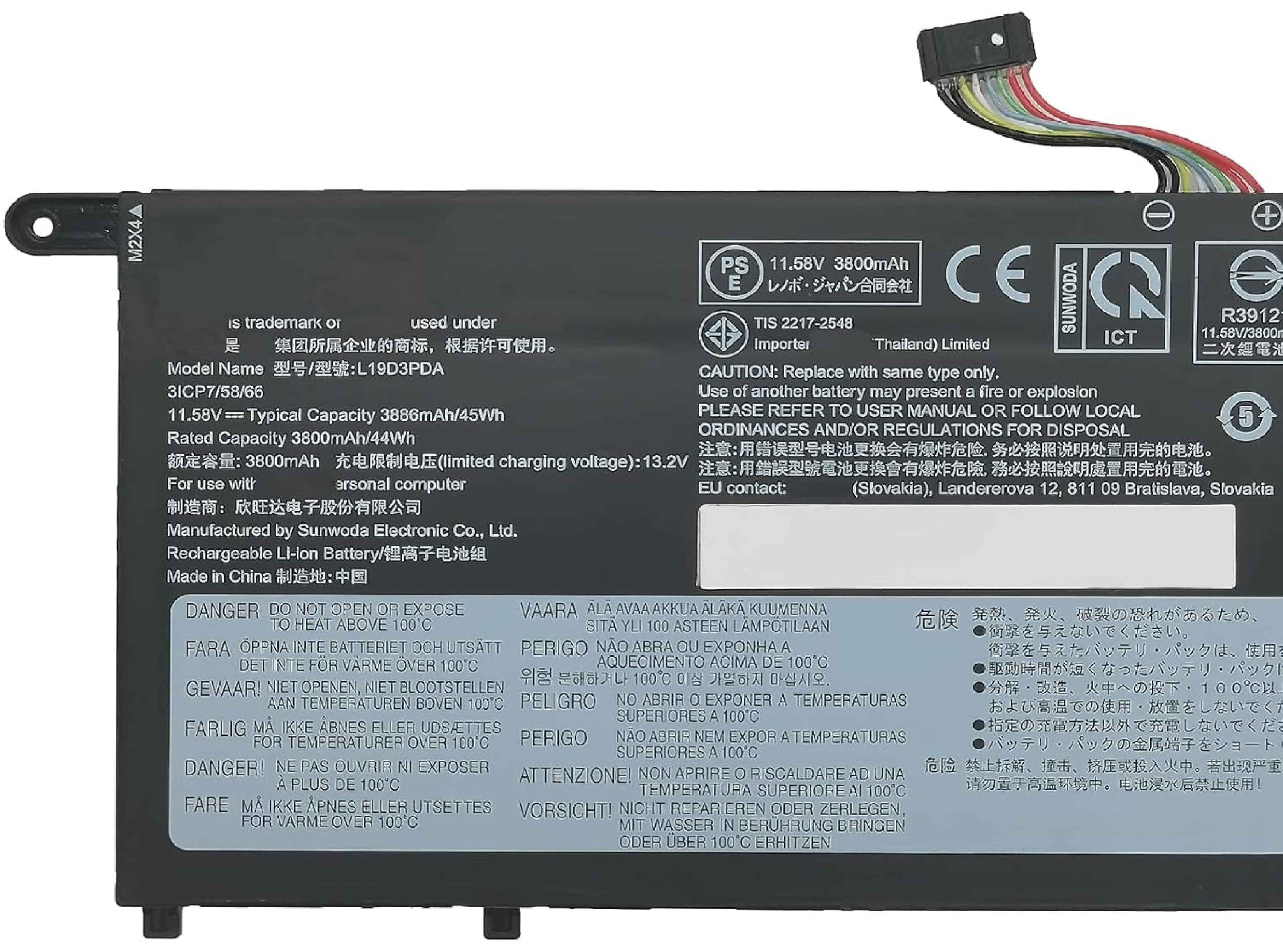 L19D3PDA Laptop Battery 45Wh Compatible with Lenovo ThinkBook 14 G2 ITL are / 14 G3 ACL ITL / 14 G4 ABA IAP / 15 G2 ITL are / 15 G3 ACL ITL / 15 G4 ABA IAP Series L19M3PDA L19C3PDA L19L3PDA Laptop Batteries JS Bazar