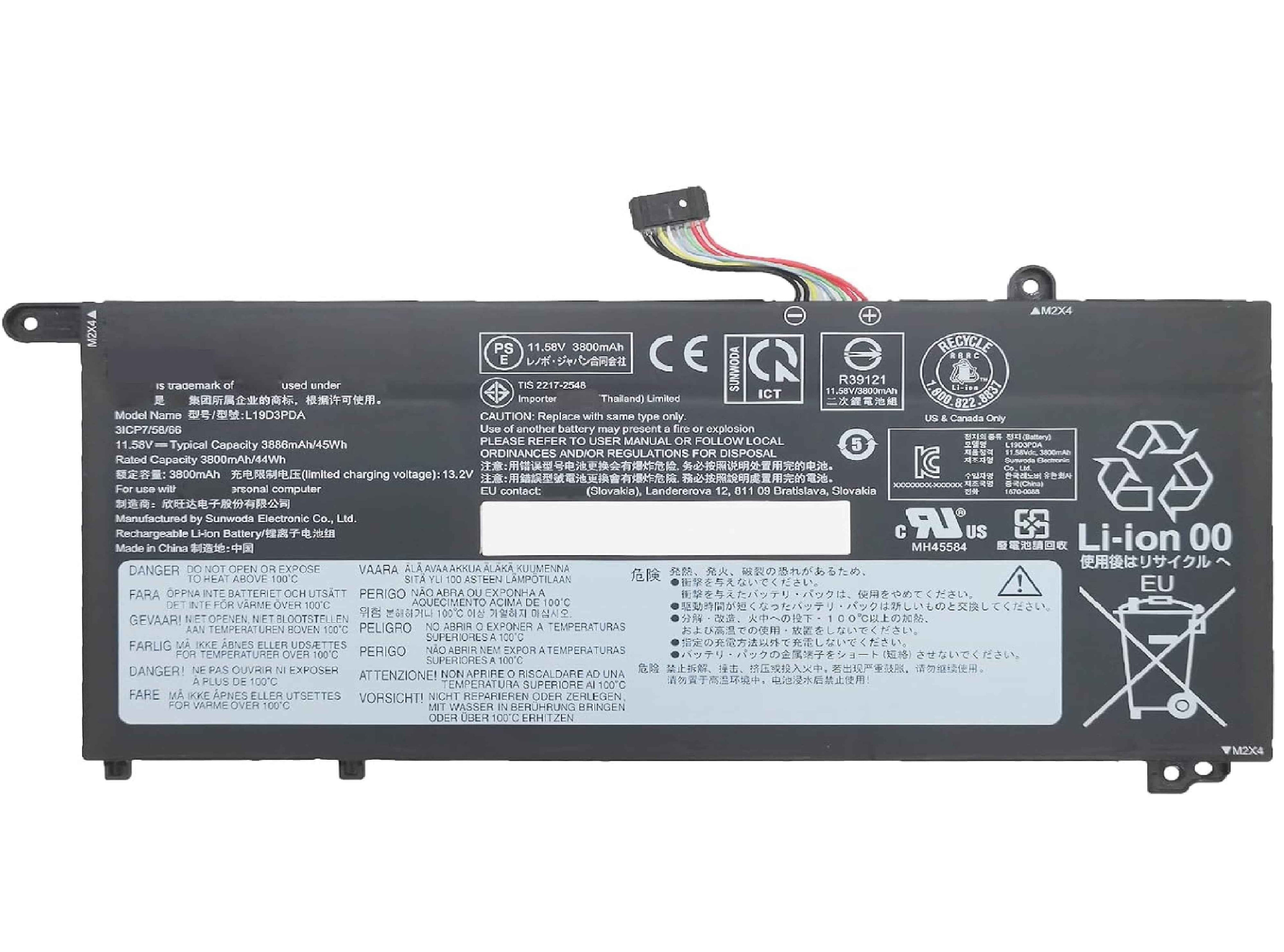 L19D3PDA Laptop Battery 45Wh Compatible with Lenovo ThinkBook 14 G2 ITL are / 14 G3 ACL ITL / 14 G4 ABA IAP / 15 G2 ITL are / 15 G3 ACL ITL / 15 G4 ABA IAP Series L19M3PDA L19C3PDA L19L3PDA Laptop Batteries JS Bazar