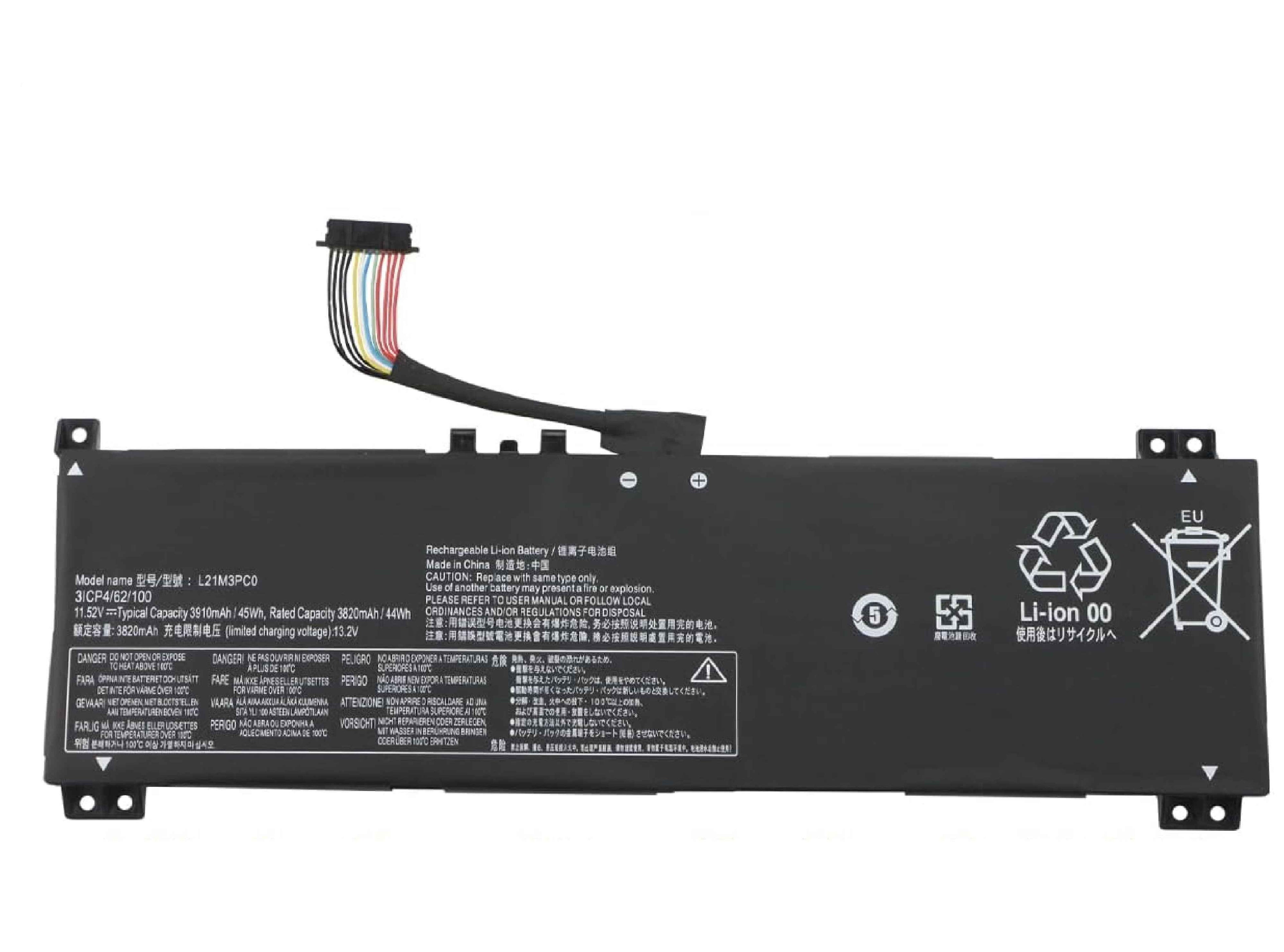 L21M3PC0 L21C3PC0 L21D3PC0 Laptop Battery Replacement for Lenovo IdeaPad Gaming 3-15IAH7 Gaming 3-15ARH7 Series SB11F36375 SB11F36367 SB11F36369 5B11F36371 5B11F36370 11.52V 45Wh 3910mAh Laptop Batteries JS Bazar