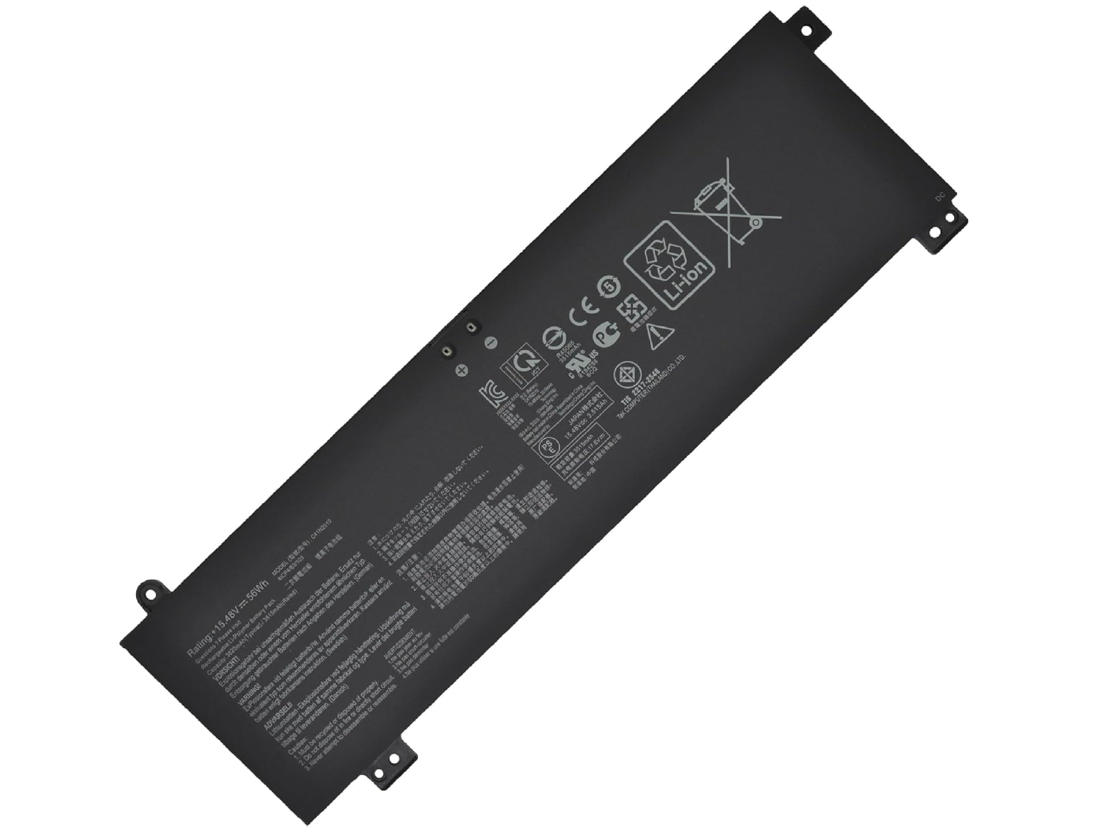 C41N2010 Asus Laptop Battery for ASUS ROG Strix G15 G513IC G513IH G513QC G513QE ROG Strix G17 G713QE G713QE-HX008T G713QE-HX009T 0B200-03890000 4ICP4/63/103 (15.48V 56Wh/3620mAh) Laptop Batteries JS Bazar