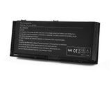 Replacement Battery 11.1V 97Wh for Dell Precision M4600 M4700 M4800 M6600 M6700 M6800 FV993 PG6RC R7PND 0TN1K5 V7M28 7DWMT JHYP2 K4RDX Generic Laptop Batteries JS Bazar