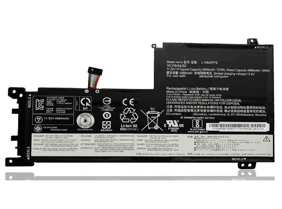 L19D3PF3 L19M3PF6 Laptop Battery for Lenovo Ideapad 5-15ARE05 5-15IIL05 Series 5B10W86955 L19M4PF1 L19L4PF1 L19C4PF1 L19L3PF2 L19C3PF5 L19C3PF4 3ICP6/54/90 (11.1V 45.7Wh/4120mAh) Laptop Batteries JS Bazar