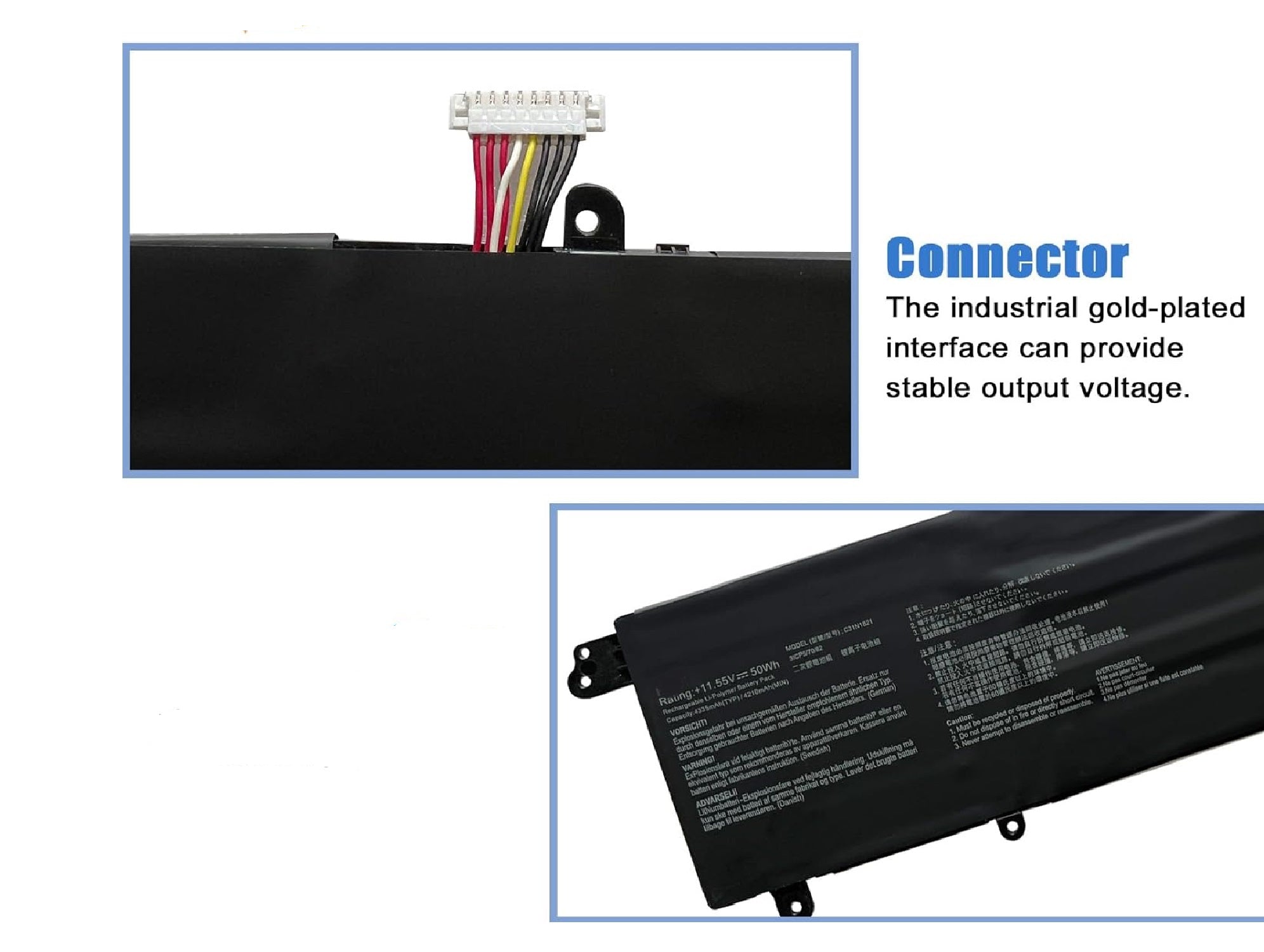 C31N1821 50Wh Asus Laptop Battery Compatible with ASUS ZenBook S13 UX392 UX392FA UX392FN UX392FN-XS71 UX392FN-AB003T UX392FN-SP8509T UX392FN-AB006R UX392FN-8565 UX392FN-XS77 0B200-03210100 11.55V Laptop Batteries JS Bazar