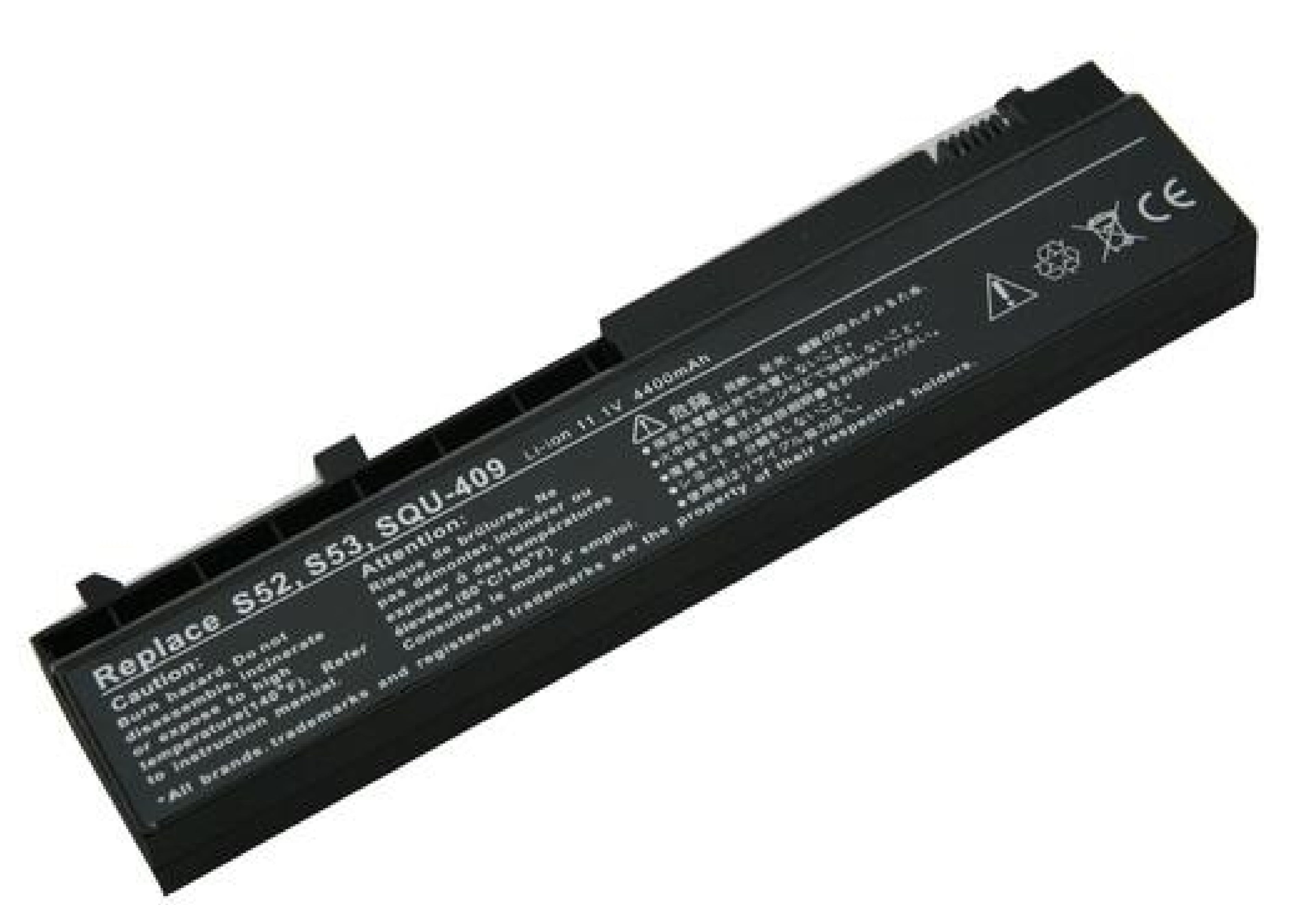 SQU-409 Laptop Battery For Lenovo, 6 cells, 10.8V, 4400mAh.Replaces the Packard Bell EasyNote A7145, A7178, A7720, A8202, A8550, NEC Versa S940 and BenQ S31V, S32, S32B, S32EB, S52, S53 series laptops. Laptop Batteries JS Bazar