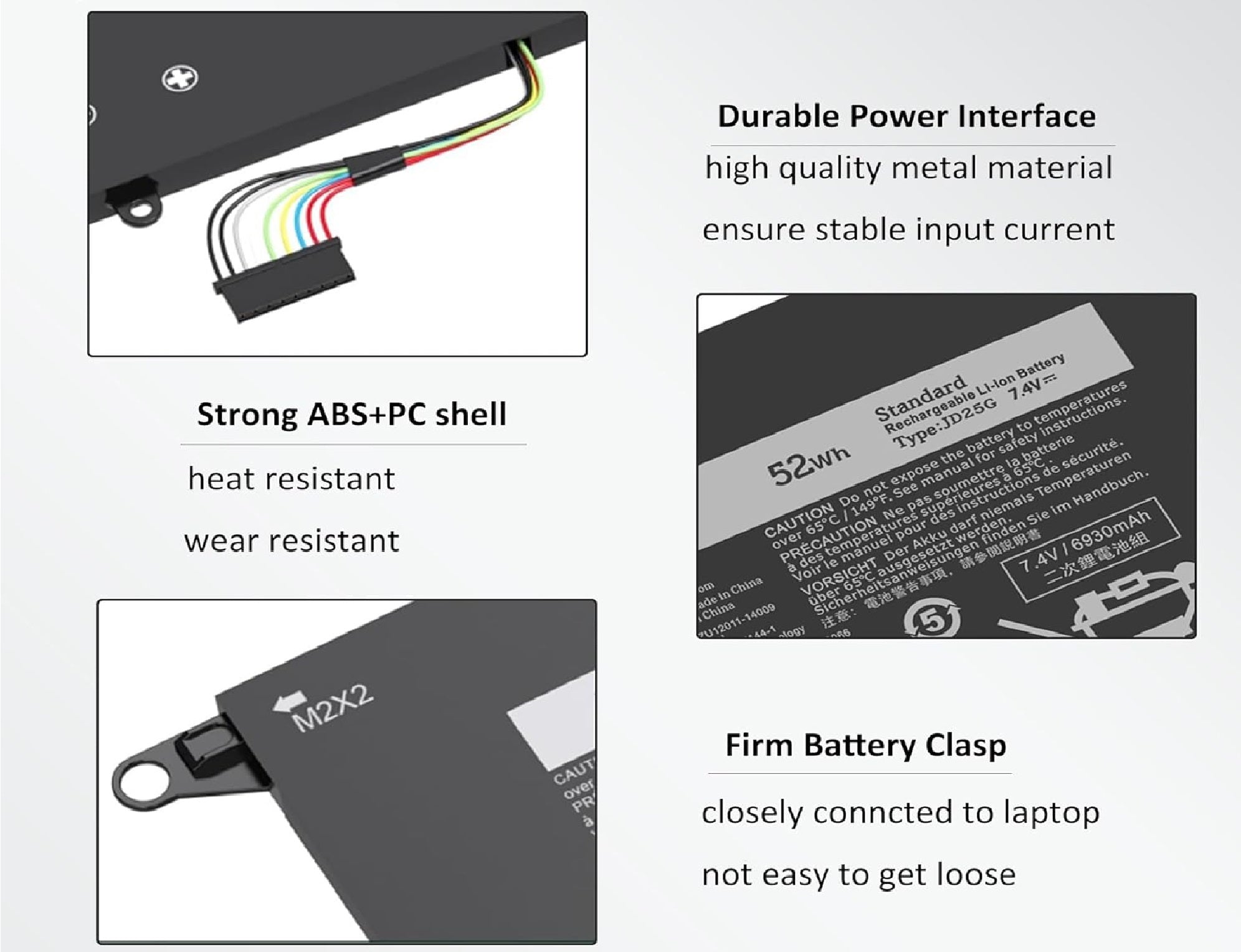 XPS 13 9350 9343 JD25G 90V7W Dell XPS laptop battery Battery for Dell XPS 13 XPS 13 9343 9350 P54G JHXPY JHXPY53 5K9CP 05K9CP 090V7W XPS13D-9343-1708 13D-9343-3708 13-9350-D1508G 13-9350-350 13-9350-D1608 13-9350 Laptop Batteries JS Bazar