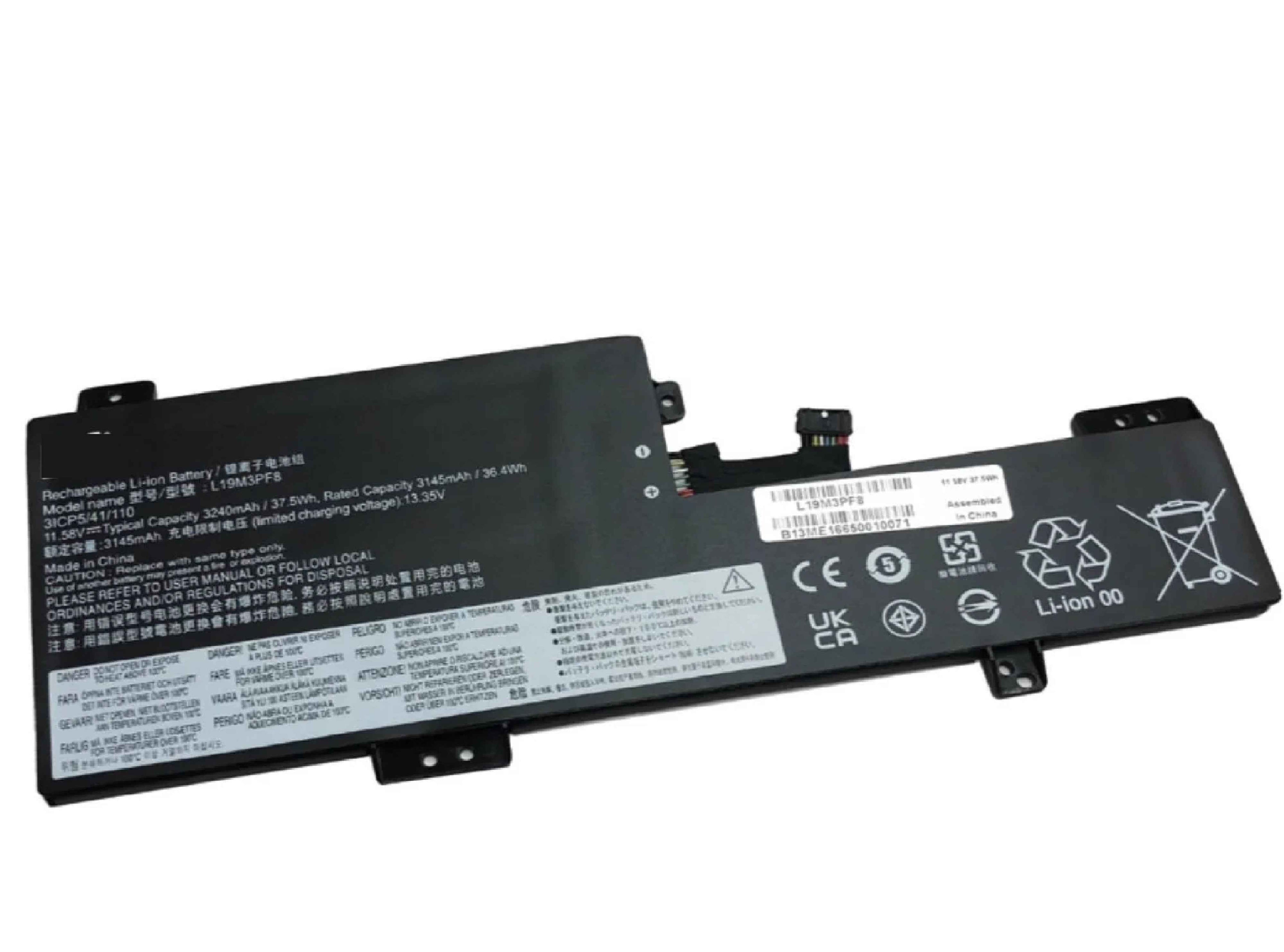 L19M3PF8 L19C3PF8 Laptop Battery for Lenovo Ideapad Flex 3-11IGL05 3-11ADA05 Flex3-11IGL05(82B2) Series SB10X02592 5B10X02593 SB10X02595 5B10X02604 8SSB10X025 11.58V 37.5Wh Laptop Batteries JS Bazar