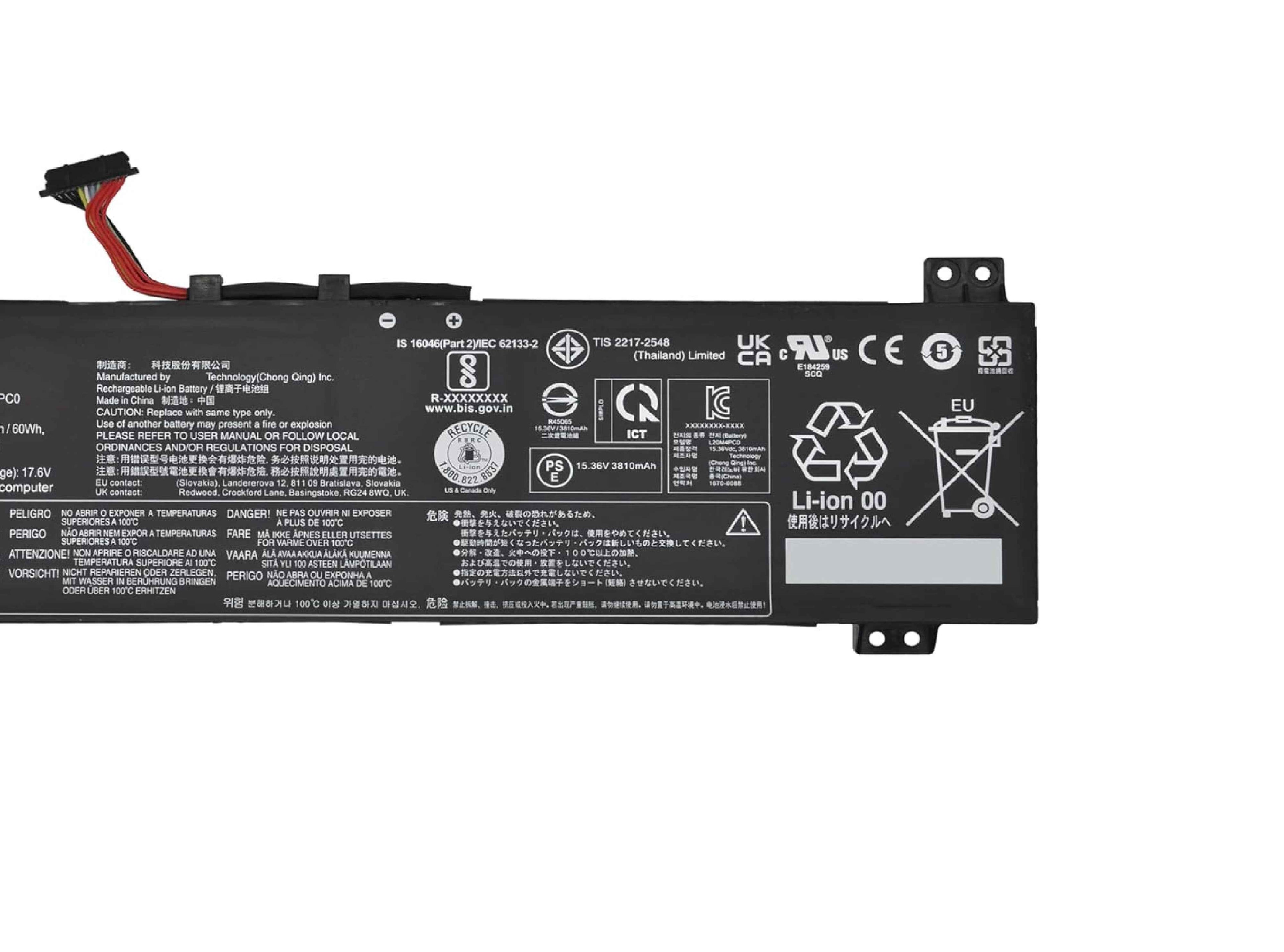 L20C4PC0 L20D4PC0 L20L4PC0 L20M4PC0 Laptop Battery for Lenovo Ideapad Gaming 3-15ACH6 Legion 5-15ITH6 15ITH6H 5-15ACH6 15ACH6A 15ACH6H Series 5B11B48816 5B11B48817 5B11B48827 SB11B48848 15.36V 60Wh Laptop Batteries JS Bazar
