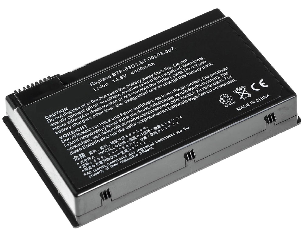 BTP-63D1 BTP-96H1 BTP-98H1 BTP-AHD1 Battery for Acer TravelMate 2410 2412 4400 C300 C310 , Acer Aspire 3020 3610 5020 Laptop (8 Cells 4400mAh 14.8V Black) Laptop Batteries JS Bazar