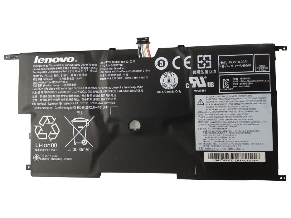 00HW003, 00HW002 Lenovo Thinkpad X1 Carbon GEN 3 2015 20BTA0S4CD 20BTA0AMCD 20BTA06DCD Replacement Laptop Battery Laptop Battery JS Bazar