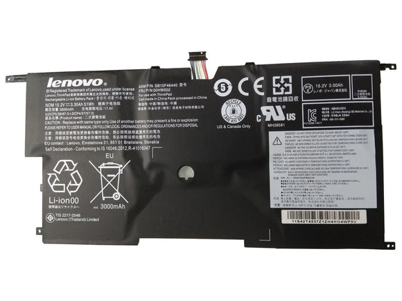 00HW003 Lenovo ThinkPad X1 Carbon 20A8A06JAU, ThinkPad X1 Carbon 20BS001GAU Laptop Battery
