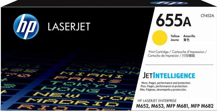 HP 655A Yellow Original LaserJet Toner Cartridge | CF452A