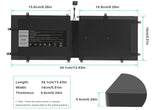 4DV4C Laptop Battery for Dell XPS 18 1810 1820 18-1810 18-1820 XPS-1810 XPS-1820 Series Tablet D10H3 63FK6 0D10H3 063FK6 04DV4C 14.8V 69Wh Laptop Batteries JS Bazar