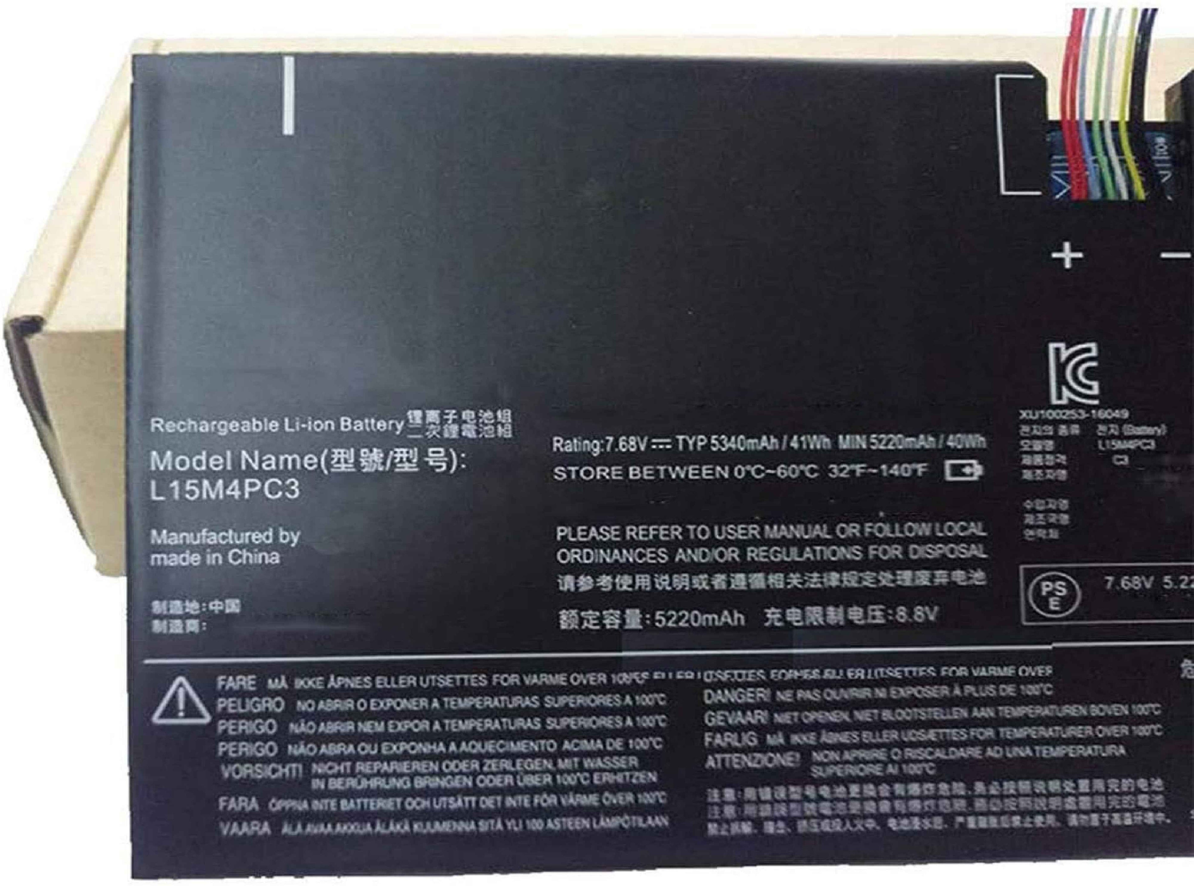 L15M4PC3 L15L4PC3 Laptop Battery Compatible with Lenovo Ideapad Miix 720-12IKB MIIX5 Pro Series (7.68V 41Wh) Laptop Batteries JS Bazar