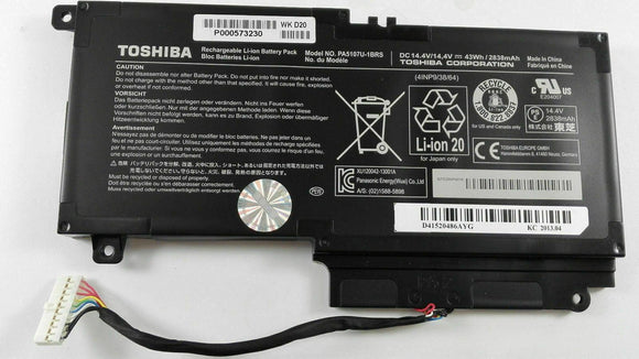 Toshiba Satellite L45 L45D L50 S55 P55 L55 L55T P50 P50-A P55 PA5107U 14.4V 43Wh 2838mAh PA5107U-1BRS Laptop Battery