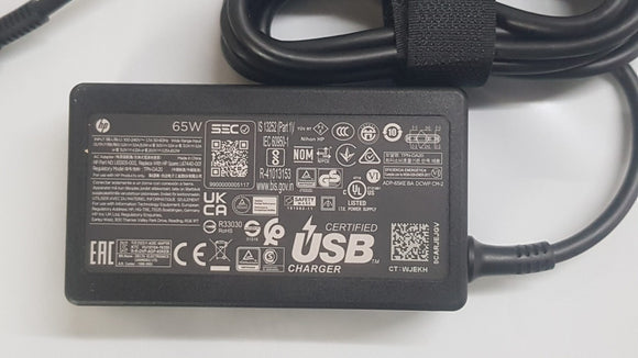 65W Original HP Laptop Charger for HP laptop and Chromebook USB Type C UK Plug Laptop Charger JS Bazar