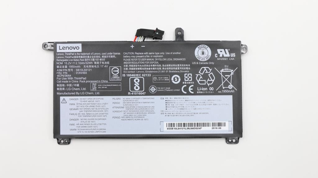 01AV493 00UR890 00UR891 00UR892 SB10L8412 original Laptop Battery for Lenovo ThinkPad T570 T580 P51S P52S Series SB10L84123 SB10L84122 SB10L84121 32Wh Laptop Batteries JS Bazar