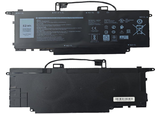 NF2MW Laptop Battery for Dell Latitude 7400 2-in-1 Latitude 9410 2-in-1 Series Notebook NF2MW P110G P110G001 7146W 85XM8 085XM8 08W3YY 0C76H7 C76H7 2K0CK GJD1V 0G8F6M 7.6V 52Wh 6500mAh 4-Cells Laptop Batteries JS Bazar