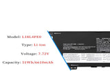 L18M4PE0 L18L4PE0 Laptop Battery for Lenovo Yoga C740-14 C740-14IML Series 5B10W67296 5B10U40209 SB10W67235 5B10W67185 5B10U40210 SB10W67368 2ICP5/41/110-2 51Wh Laptop Batteries JS Bazar