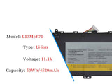 L13M6P71 L13S6P71 Laptop Battery for Lenovo IdeaPad Yoga 2 13 inch Series 121500234 121500229 3icp4/69/81-2 11.1V 50Wh Laptop Batteries JS Bazar
