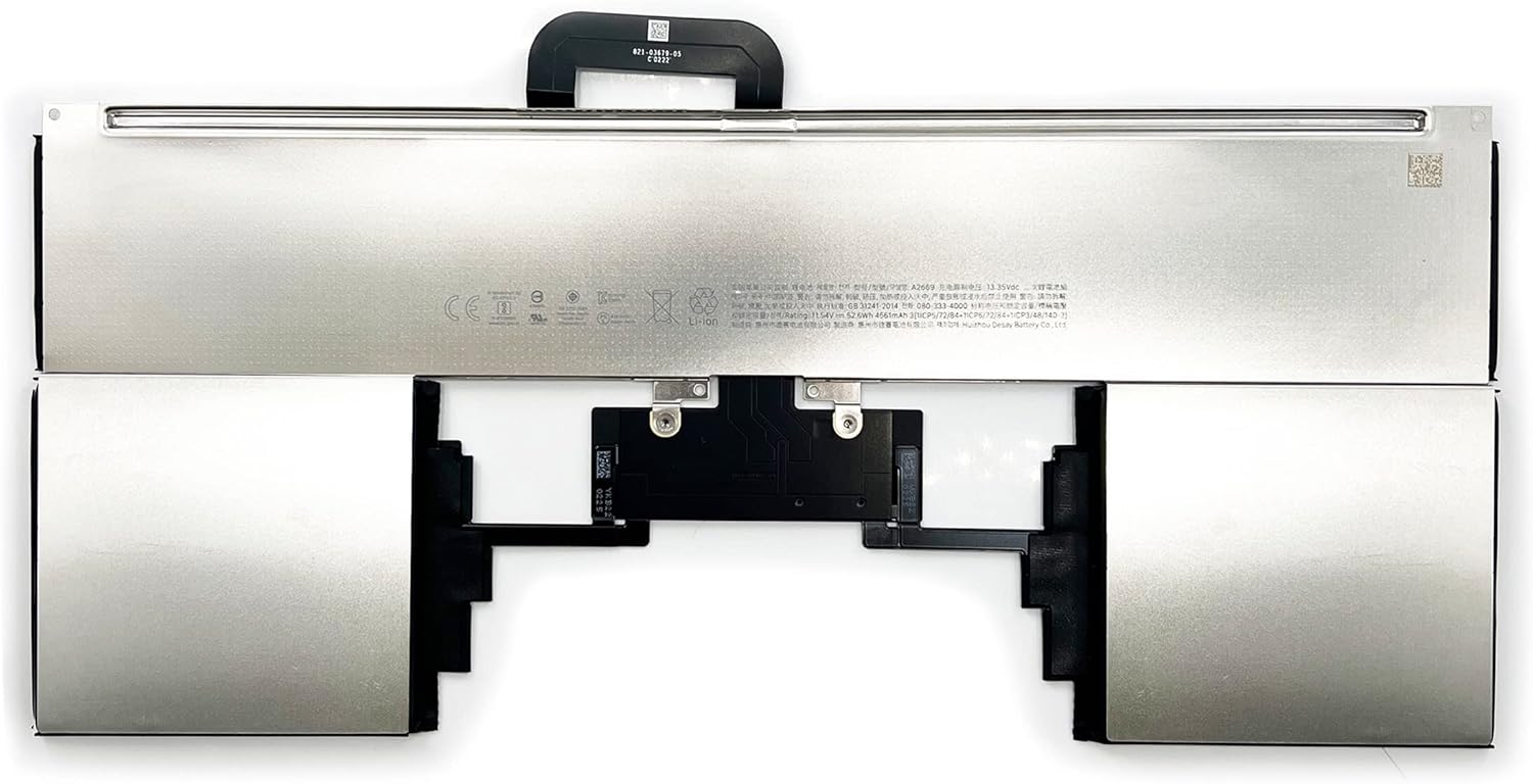A2669 A2681 MacBook Battery for MacBook AIR 13" M2 2022 A2681 661-26150 MLY33LL-A MLY43LL-A Series Notebook 11.54V 52.6Wh Laptop Batteries JS Bazar