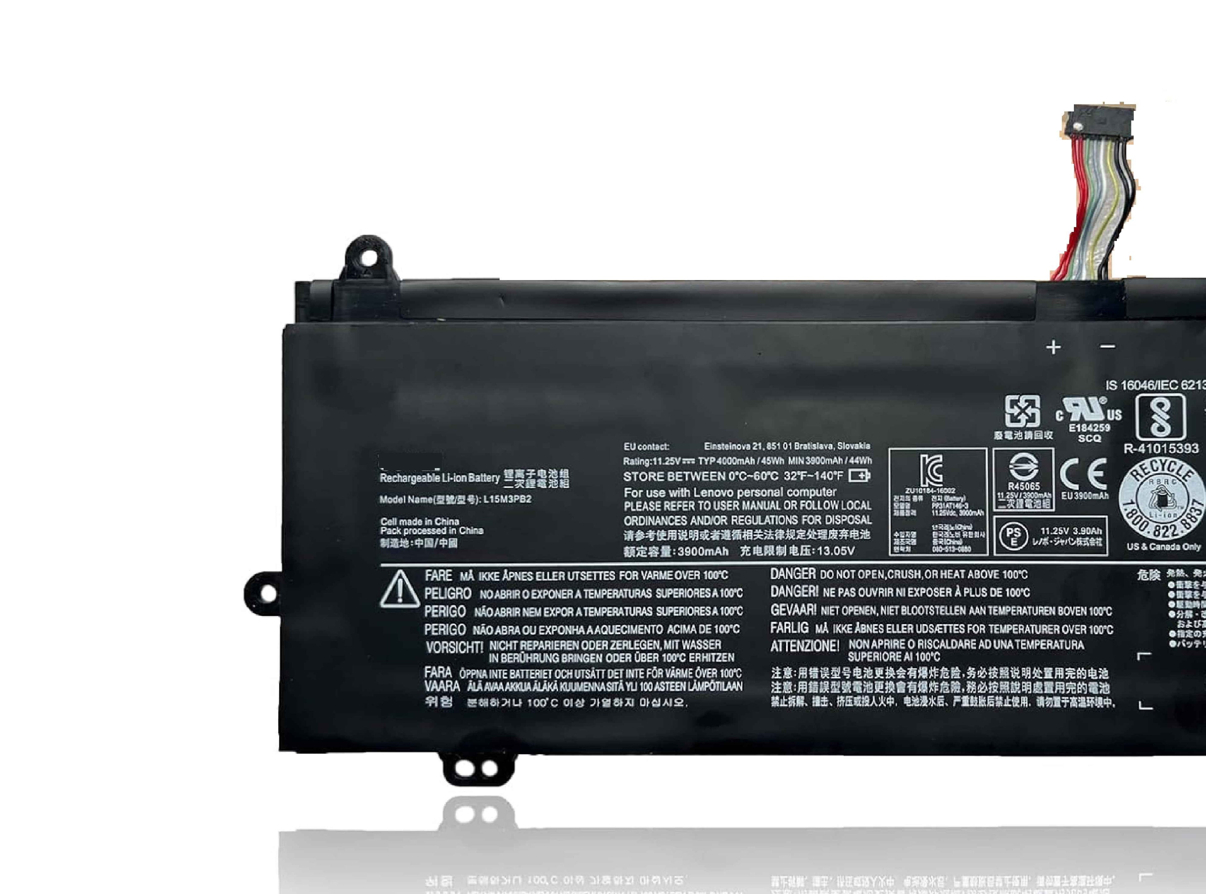 L15M3PB2 Laptop Battery Compatible with Lenovo 100e Winbook/300e Winbook/N22 N23 N24 Winbook Series Notebook 5B10K90780 L15C3PB0 5B10K90783 11.25V 45Wh 4000mAh Laptop Batteries JS Bazar